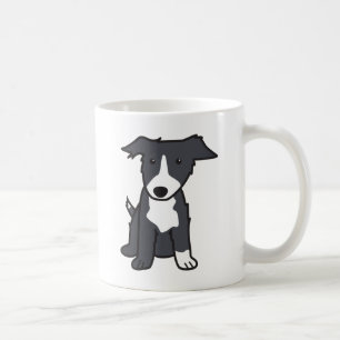 Tasse de bande dessinée de race de chien de borde