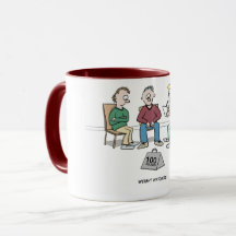 Tasse de bande dessinée d'observateurs de poids