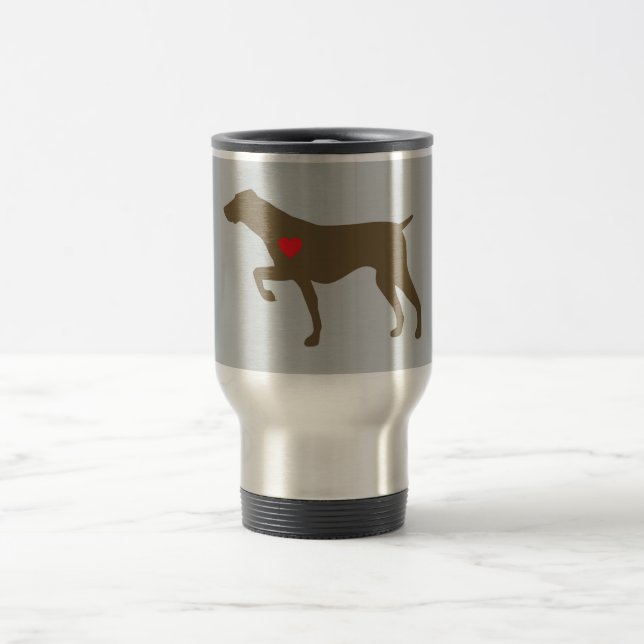 Tasse de banlieusard de chien de logo (Centre)