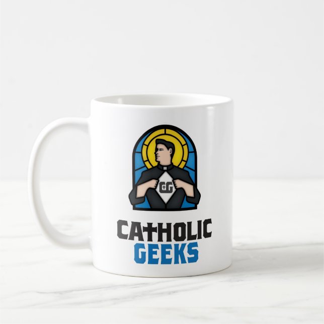 Tasse de base de geeks catholique (Gauche)