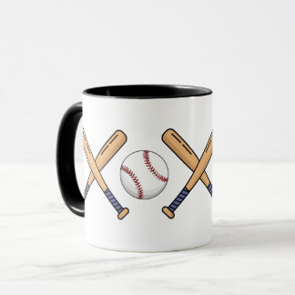Tasse de baseball – Batte et balle de baseball vin