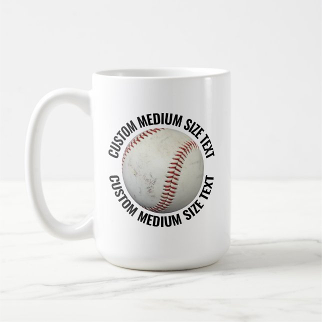 Tasse de baseball personnalisée de taille moyenne  (Gauche)