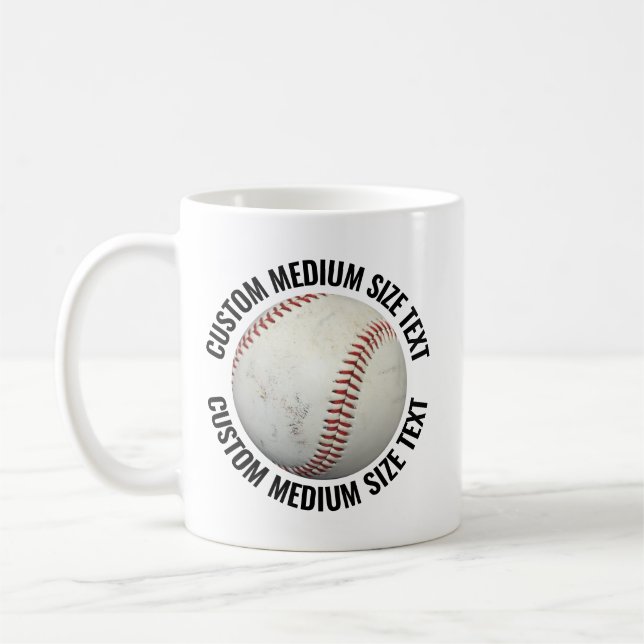 Tasse de baseball personnalisée de taille moyenne  (Gauche)