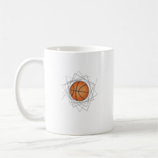 Tasse de basketball à cadre géométrique moderne