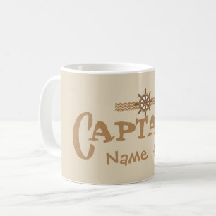 Tasse de bateau personnalisée par capitaine