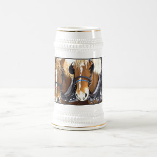 Tasse de bière de chevaux de trait de Clydesdale