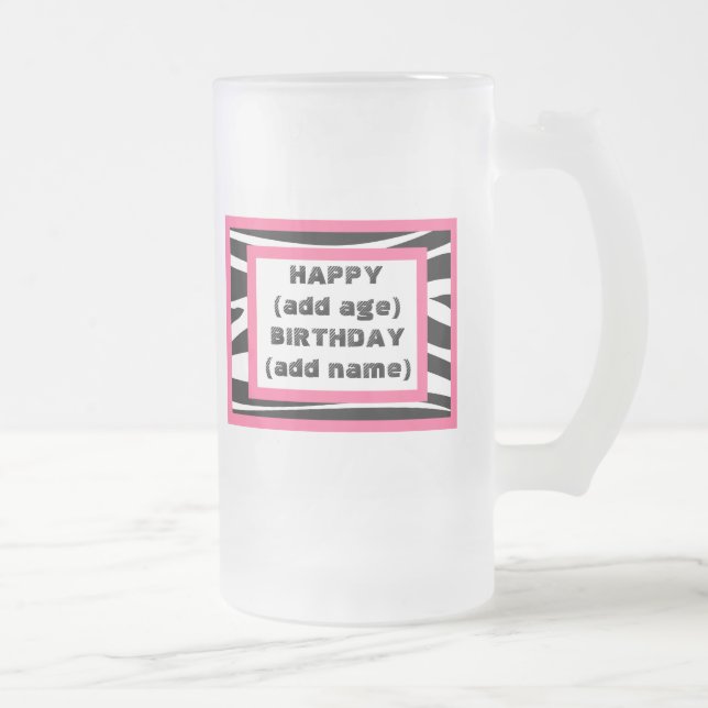 Tasse de bière de joyeux anniversaire d'impression (Droit)