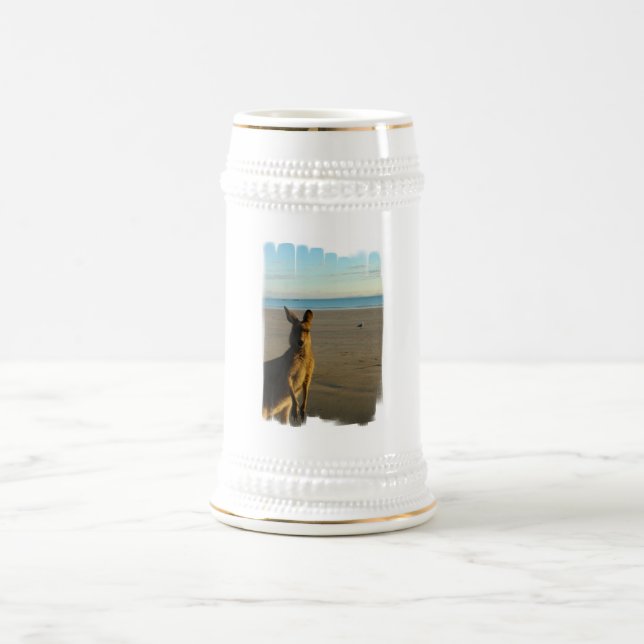 Tasse de bière de photo de kangourou (Centre)