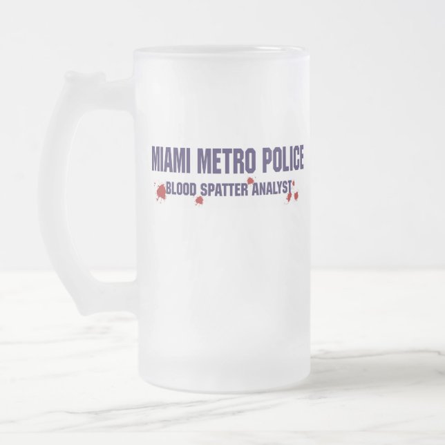 Tasse de bière de POLICE de MÉTRO de MIAMI (Gauche)