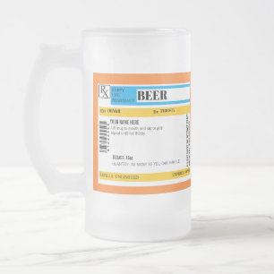 Tasse de bière de prescription