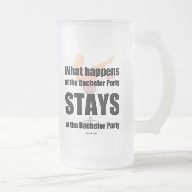 Tasse de bière d'enterrement de vie de jeune (Droit)