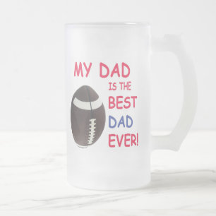 Tasse de bière du football de fête des pères