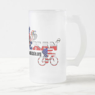 Tasse de bière en verre de cycliste texan de pur
