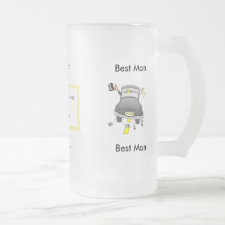 Tasse de bière en verre de noce