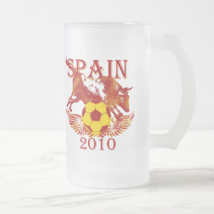 Tasse de bière en verre givré de l'Espagne 2010