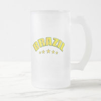 Tasse de bière en verre givré du Brésil