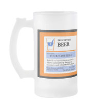 Tasse de bière faite sur commande de prescription