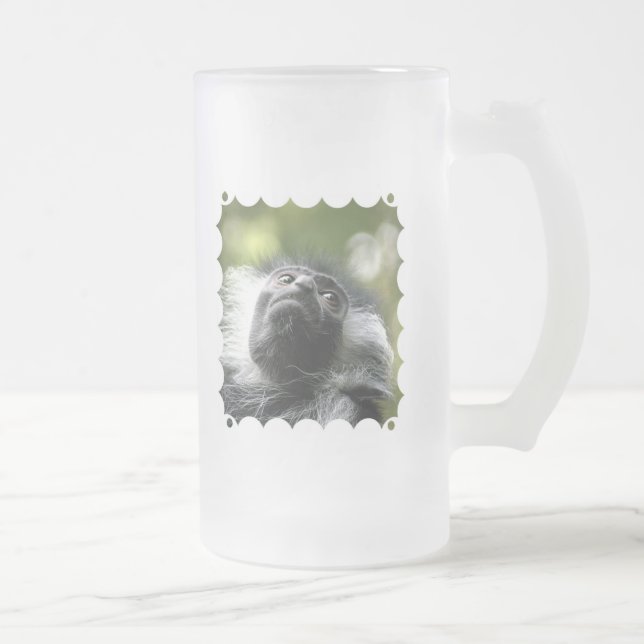 Tasse de bière givrée de singe de Colobus du (Droit)