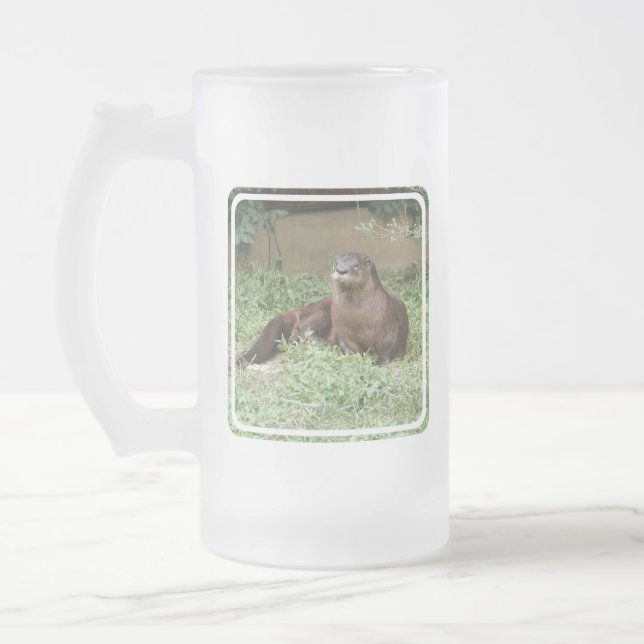 Tasse de bière givrée par loutre mignonne (Gauche)