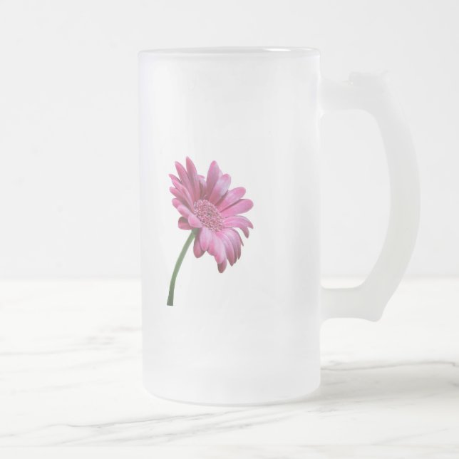 Tasse de bière givrée par marguerite de Gerbera (Droit)