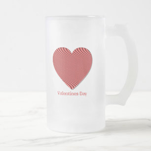 Tasse de bière givrée par Saint-Valentin