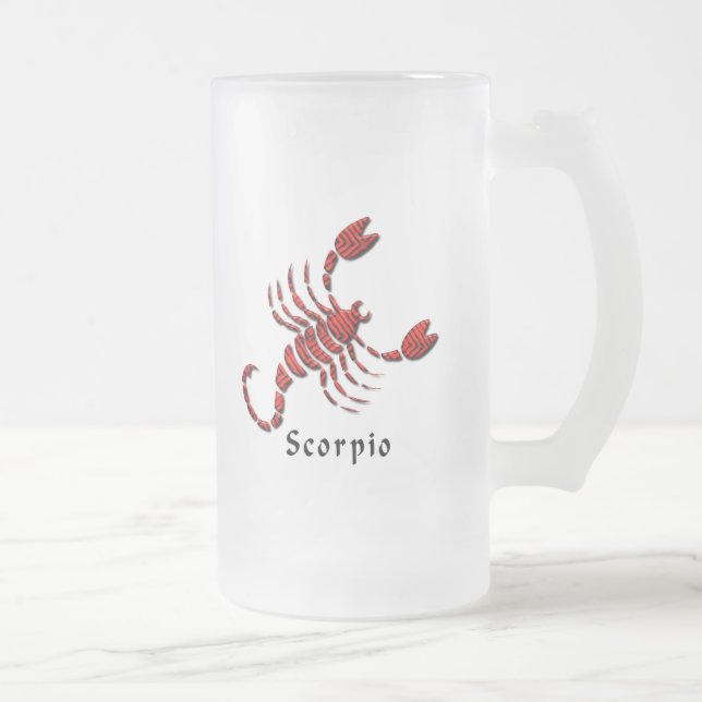 Tasse de bière givrée par signe de Scorpion (Droit)