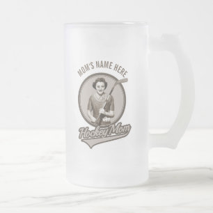Tasse de bière givrée pour maman de hockey