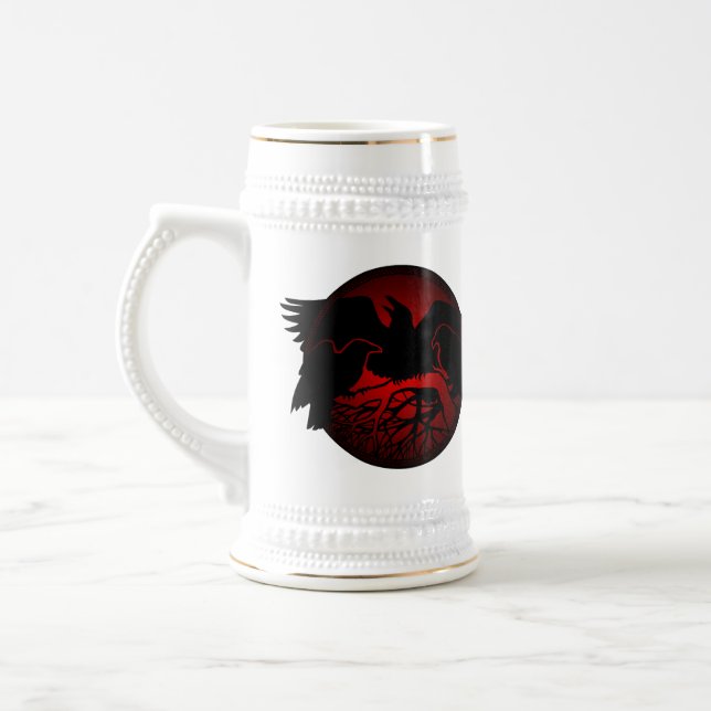 Tasse de bière sauvage d'oiseau de tasse d'art de (Gauche)