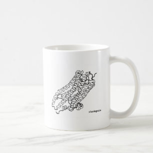 Tasse de biochimie de structure de protéine