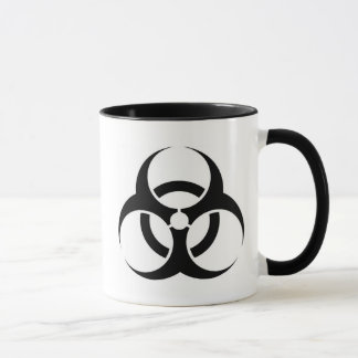 Tasse de Biohazard avec le texte
