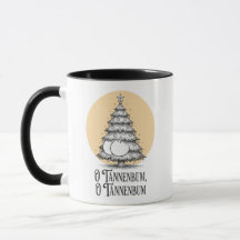 Tasse de blague de fessier de Noël O Tannenbum