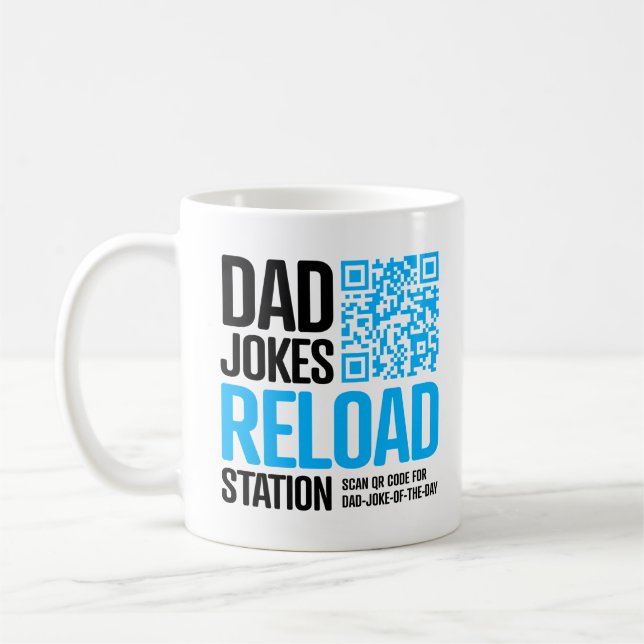 Tasse de blague de papa avec code QR – Une nouvell (Gauche)
