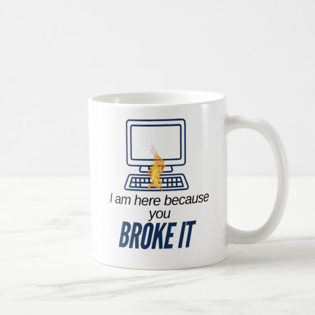 Tasse de blague pour technicien en informatique (Droite)
