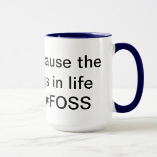Tasse de blanc de la vie 15oz de Linux