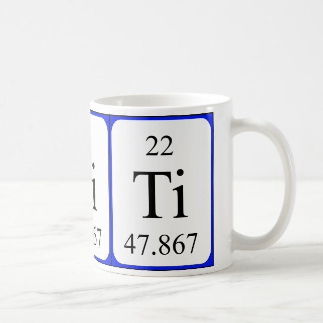 Tasse de blanc de l'élément 22 - titane (Droite)