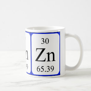 Tasse de blanc de l'élément 30 - zinc