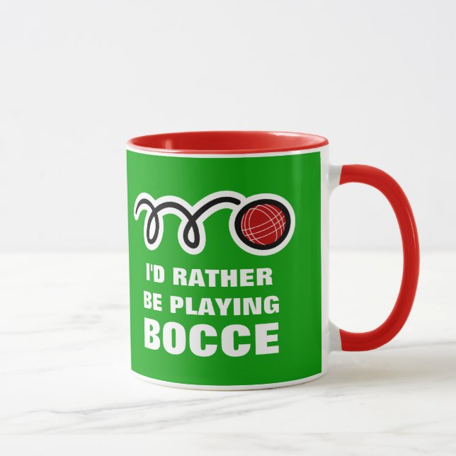 Tasse de boule de Bocce avec la citation drôle (Droite)
