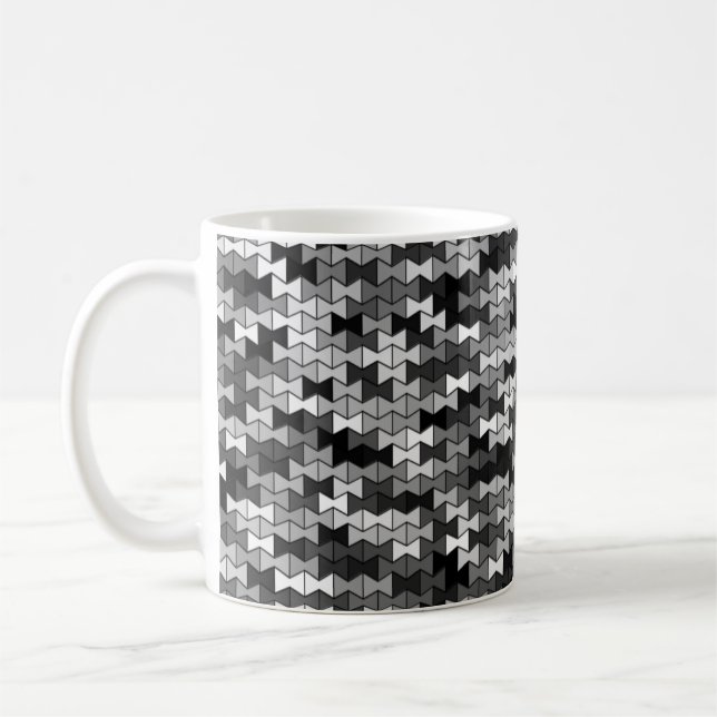 Tasse de Bowties 11oz de gamme de gris (Gauche)