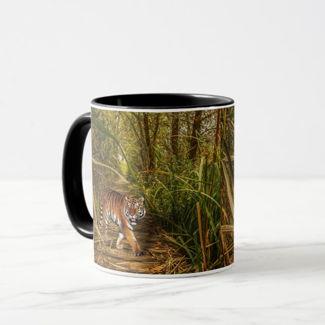 Tasse de brosse d'arbres d'imaginaire de Tiger (Devant gauche)