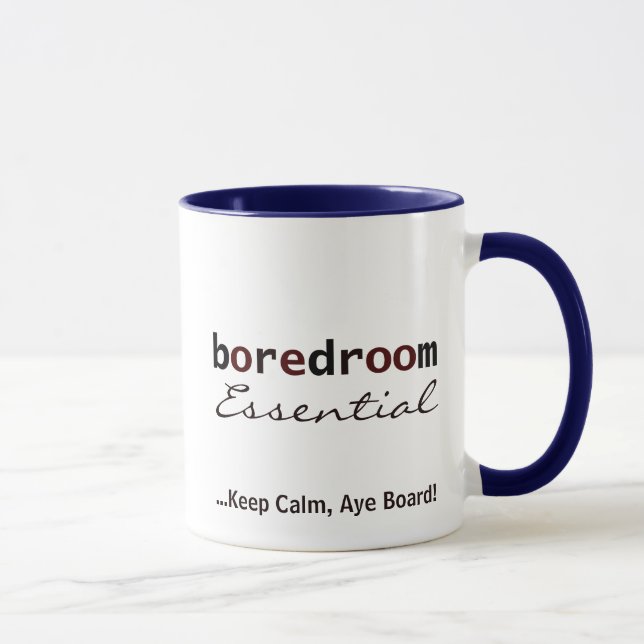 Tasse de bureau drôle pour salle de réunion, Texte (Droite)