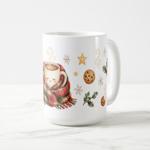 Tasse de cacao endormi Noël Cookies Étoiles