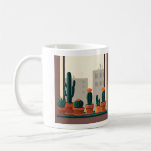 Tasse de cactus du jardinier de ville