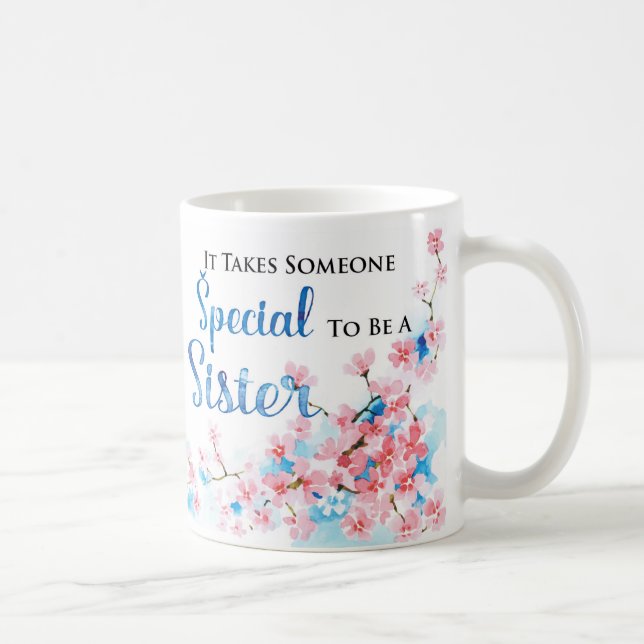 Tasse de cadeau d'anniversaire de soeur (Droite)