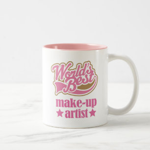 Tasse de cadeau d'artiste de maquillage (mondes