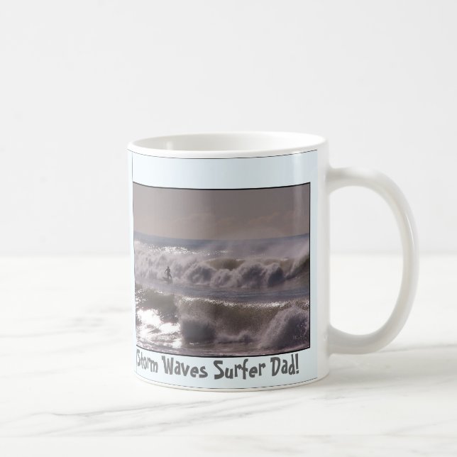 Tasse de cadeau de fête des pères de surfer (Droite)