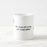 Tasse de cadeau de Menora d'orignaux ! Tasse de<br><div class="desc">Ce petit type voudrait vous souhaiter un Moosed Hanoukka heureux APRÈS caféine !</div>