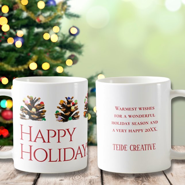 Tasse de cadeau de Noël d'entreprise unique modern (Créateur téléchargé)