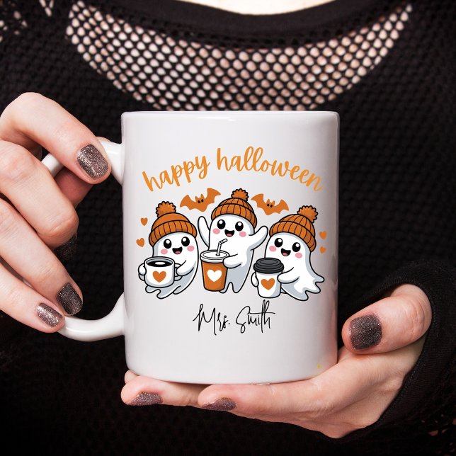 Tasse de cadeau de professeur de Halloween fantôme (Créateur téléchargé)