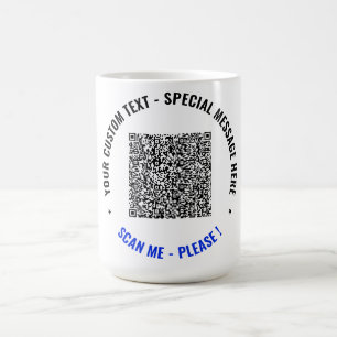 Tasse de café à code QR personnalisé Cadeau Ajoute