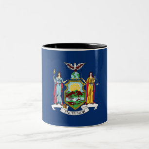 Tasse de café à deux tons de drapeau de l'état